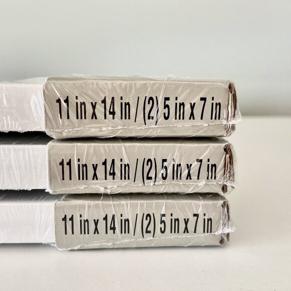 NWT STUDIO DECOR White 11”x 14” Picture Frames with Wood Grain Detail - Lot of 3 - Picture 3 of 6